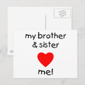 Mein Bruder und Schwester Liebe Postkarte (Vorne/Hinten)