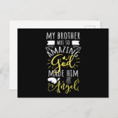 Mein Bruder war so Phantastisch, dass Gott ihn zu Postkarte (Vorne/Hinten)