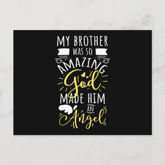 Mein Bruder war so Phantastisch, dass Gott ihn zu Postkarte (Vorderseite)