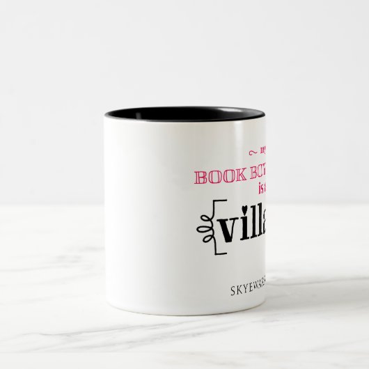 Mein Buch-Freund ist ein Schuft Zweifarbige Tasse (Mittel)