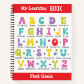 Mein Buch individuelle Name in bunten Buchstaben (Vorderseite)