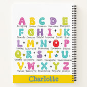 Mein Buch individuelle Name in bunten Buchstaben (Rückseite)