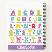 Mein Buch individuelle Name in bunten Buchstaben (Rückseite)