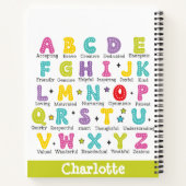 Mein Buch individuelle Name in bunten Buchstaben (Rückseite)