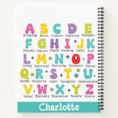 Mein Buch individuelle Name in bunten Buchstaben (Rückseite)