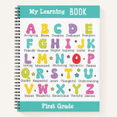 Mein Buch individuelle Name in bunten Buchstaben (Vorderseite)