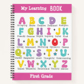 Mein Buch individuelle Name in bunten Buchstaben (Vorderseite)