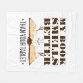 Mein Buch riecht besser als dein Tablet Fleecedecke (Vorderseite (Horizontal))