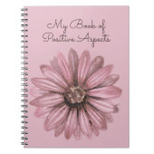 Mein Buch über positive Aspekte Rosa Blüte (Vorderseite)