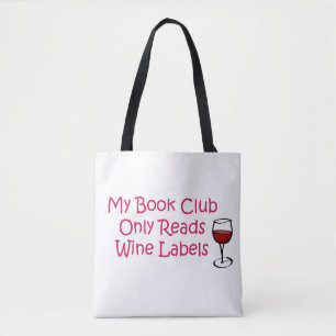 Mein Buchclub liest nur Weinetiketten Tasche
