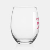 Mein Buchclub liest nur Weinetiketten Weinglas Ohne Stiel (Rechts)