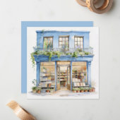 Mein Buchladen  Mitteilungskarte (Vorderseite/Rückseite Beispiel)