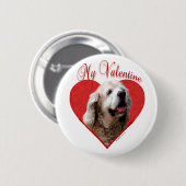 Mein Buff Cocker Spaniel Valentine Button (Vorne & Hinten)