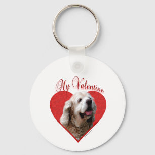 Mein Buff Cocker Spaniel Valentine Schlüsselanhänger