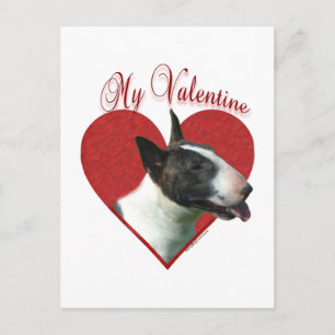 Mein Bull Terrier Valentine Feiertagspostkarte