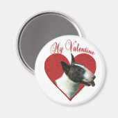 Mein Bull Terrier Valentine Magnet (Vorderseite/Rückseite)