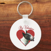 Mein Bull Terrier Valentine Schlüsselanhänger (Rückseite)