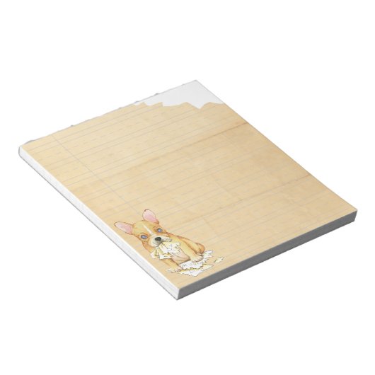 Mein Bulldog hat meine Hausaufgaben aufgetragen Notizblock (angewinkelt)