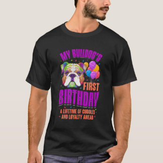 Mein Bulldog ist der erste Geburtstag T-Shirt