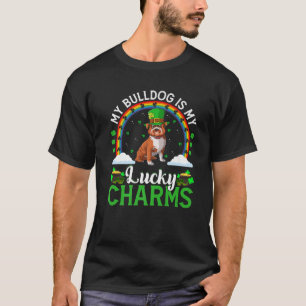 Mein Bulldog ist mein Glücksbringer Funny Bulldog T-Shirt
