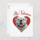 Mein Bulldog Valentine Feiertagspostkarte (Vorne/Hinten)
