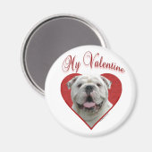 Mein Bulldog Valentine Magnet (Vorderseite/Rückseite)