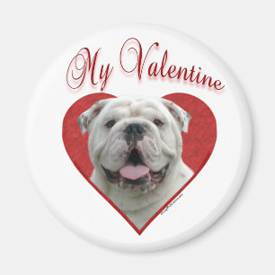 Mein Bulldog Valentine Magnet