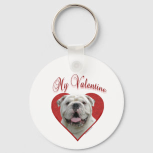 Mein Bulldog Valentine Schlüsselanhänger