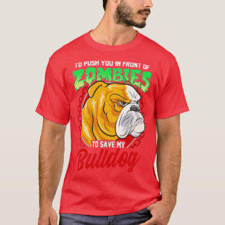 Mein Bulldoghund rette von Zombies T-Shirt