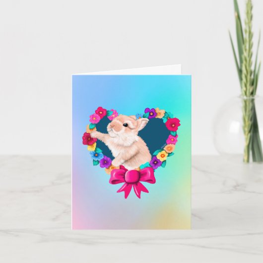 Mein Bunny Valentine Dankeskarte (Vorderseite)