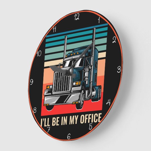 Mein Büro: Die Domäne moderner Lastkraftwagen Große Wanduhr (Winkel)