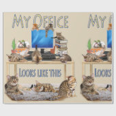 Mein Büro sieht so aus Geschenkpapier (Flach)