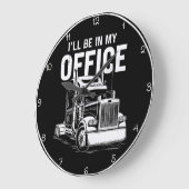 Mein Büro: Trucker's Domain Große Wanduhr (Winkel)