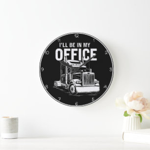 Mein Büro: Trucker's Domain Große Wanduhr