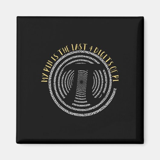 Mein Button ist das letzte 4-stellige Pi I Pi Day  Magnet (Vorne)