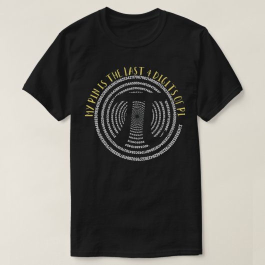 Mein BUTTON ist das letzte 4-stellige Pi T-Shirt (Design vorne)