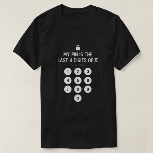 Mein BUTTON sind die letzten 4 Ziffern des Pi-Zahl T-Shirt (Design vorne)