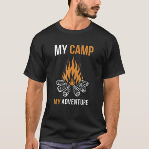 Mein Camp mein Abenteuer Zelt Glamping Camping Cam T-Shirt