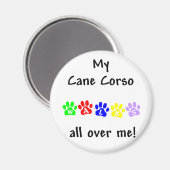 Mein Cane Corso geht durch mich Magnet (Vorderseite/Rückseite)