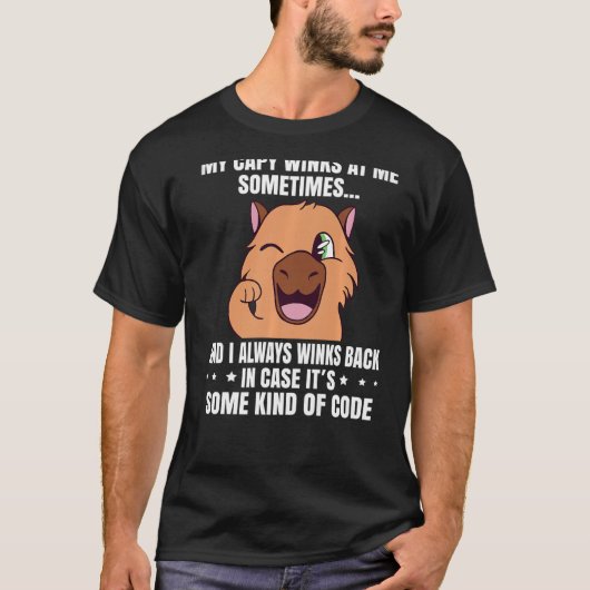 Mein Capy windet mich manchmal Funny Capybara Capi T-Shirt (Vorderseite)
