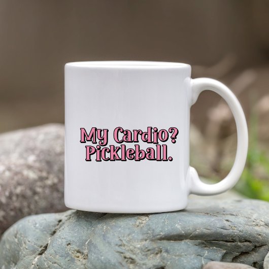 Mein Cardio? Pickleball. Funny Typografy Kaffeetasse