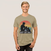 Mein Cat Vater Hero Beste Katze Vater Hoodie Tri-Blend Shirt (Vorderseite voll)