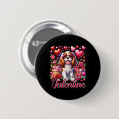 Mein Cavalier King Charles Spaniel ist mein Valent Button (Vorne & Hinten)
