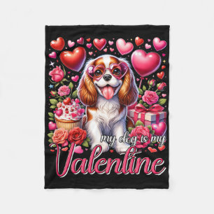 Mein Cavalier King Charles Spaniel ist mein Valent Fleecedecke