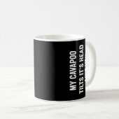 Mein Cavapoo neigt seinen Kopf wie du Kaffeetasse (VorderseiteRechts)