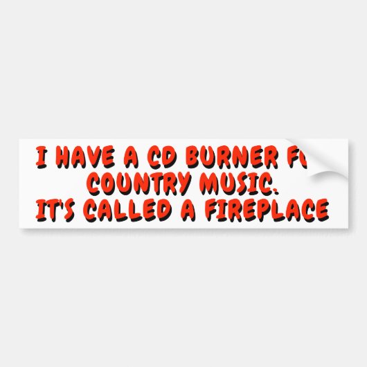 Mein CD-Brenner ist ein Fireplace Autoaufkleber (Vorne)