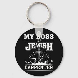 Mein Chef ist jüdischer Tischler-Jesus-Glaube Schlüsselanhänger