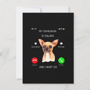 Mein Chihuahua ruft _ Ich muss mehr eigenständig H Dankeskarte