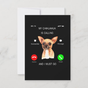 Mein Chihuahua ruft _ Ich muss mehr eigenständig H RSVP Karte