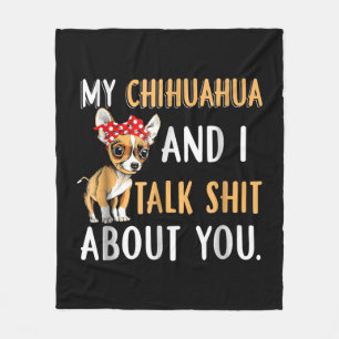 Mein Chihuahua und ich reden über euch, die Lover- Fleecedecke